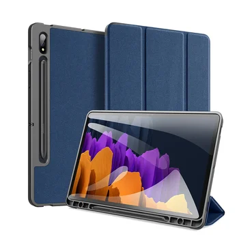  Роскошный Флип-чехол из Искусственной кожи 12,4-дюймового планшета-книжки Для Samsung Tab S7 + S7 + Чехол для планшета Samsung Galaxy Tab S7 Plus Case