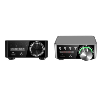  Bluetooth 5.0 Цифровой усилитель мощности Hifi класса D Усилитель домашнего аудио 80Wx2 Автомобильный морской USB/ AUX IN EU штекер