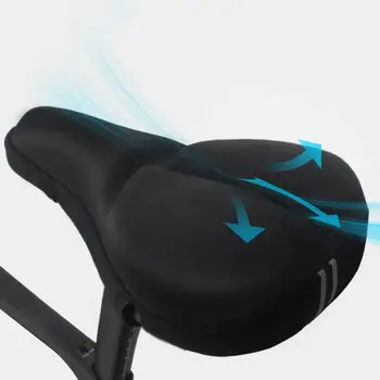  3D Мягкое утолщенное велосипедное сиденье Дышащий Чехол для седла MTB велосипеда Удобное поролоновое сиденье для езды на велосипеде Светоотражающий Чехол для подушки