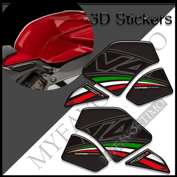  3D Мотоциклетные Наклейки Для Ducati PANIGALE V4 S R V4R SP 1100 Наклейки Накладки На Бак Ручки Коленный Комплект Защита От Газа, Мазута