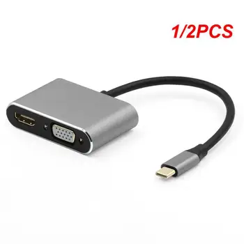  Аудио- и видеоадаптер RYRA 4 В 1 USB C Type C к 4K VGA USB3.0 с быстрым зарядным устройством PD мощностью 87 Вт для Macbook