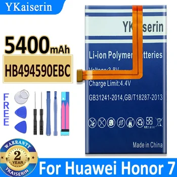  YKaiserin Аккумулятор HB494590EBC 5400 мАч Для Huawei Honor 7 Honor7 Glory PLK-TL01H ATH-AL00 PLK-AL10 G620 G628 Bateria + Бесплатные инструменты