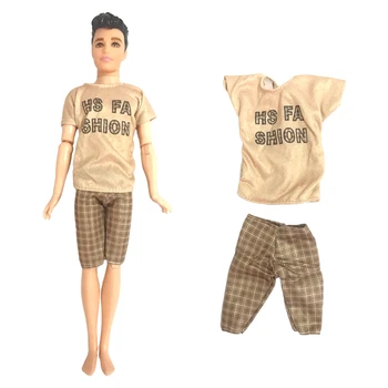  NK 1 шт. Кукольная одежда, коричневая рубашка, Шорты, модные брюки, повседневная одежда для куклы Кен, Мужские игрушки для кукол, подарок для ребенка 07