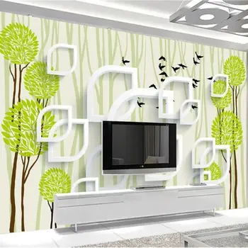  обои wellyu на заказ 3D фотообои абстрактное дерево птица ТВ фон стены гостиная спальня ресторан фреска papel de parede
