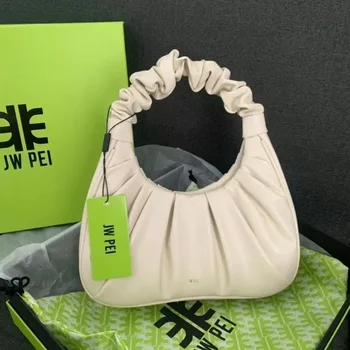  Новая сумка JW PEI Cloud Весна / лето 2023 Новый модный Нишевый дизайн, сумка-тоут для подмышек, плиссированная сумка, Французские дубинки, женская сумка