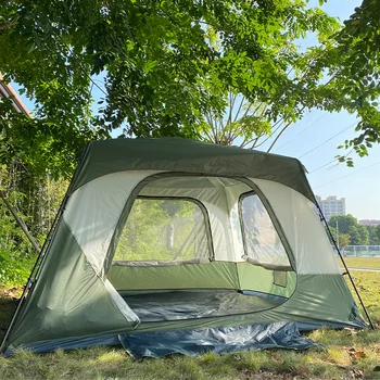  Семейная палатка для кемпинга, нет необходимости в автоматической установке, уличная палатка для путешествий, защищенная от дождя и комаров, L146