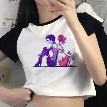  Nana cyber y2k винтажный готический укороченный топ Женская дрянная футболка Kawaii в стиле хиппи