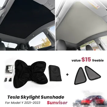 2023 Модель Y Солнцезащитный Козырек Автомобиля Задний Передний Солнцезащитный Козырек На Крыше Солнцезащитные Козырьки Протектор Для Tesla Модель Y 2022 2023 Аксессуары