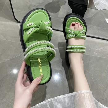  Модная обувь 2023 Лето для женщин Узкополосные женские тапочки на платформе Удобные сандалии Повседневные тапочки Женские Zapatillas