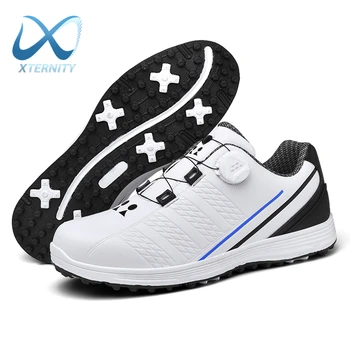  Новые водонепроницаемые туфли для гольфа 37-47, уличные удобные кроссовки для гольфа, Профессиональная обувь для гольфистов, спортивная обувь для ходьбы с быстрой шнуровкой