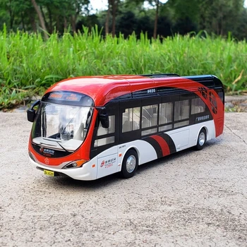  1: 24 Туристический автобус, отлитая под давлением звуковая и световая модель, электрическая игрушка, имитация металлического городского автобуса, коллекция подарков, игрушки для мальчиков