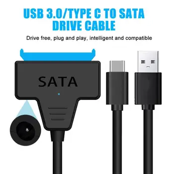  Кабель SATA-USB 3.0 Type C Со скоростью до 6 Гбит/с для 2,5-дюймового внешнего жесткого диска SSD SSD 22-контактный адаптер для Sata III для ПК