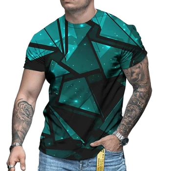  Мужская летняя одежда большого размера, повседневная и удобная футболка с 3D-принтом с коротким рукавом, футболка в стиле хип-хоп уличной моды 2023 года