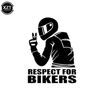  15x11CM Respect Байкерская Наклейка Для Автомобиля, Мотоцикла, Виниловые 3D Наклейки, Мотоциклетные Виниловые 3D Наклейки И Отличительные Знаки