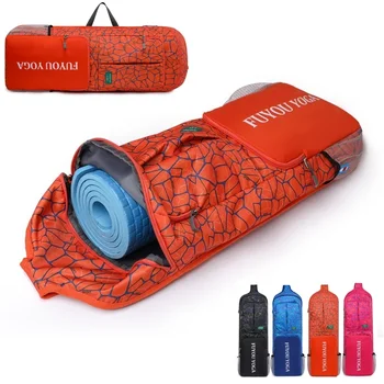  Карман для хранения коврика для йоги, Регулируемая грузовая сумка на молнии с плечевым ремнем, холщовый рюкзак, спортивная сумка, держатель для переноски, сумка-тоут