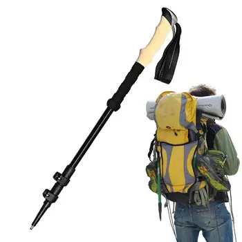  Алюминиевые походные палки, трехсекционная телескопическая походная палка, нескользящие палки, помощь при ходьбе на открытом воздухе для альпинизма, кемпинга