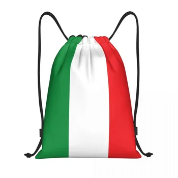  Флаг Италии Сумка На Шнурке С Завязками Для Мужчин Женщин Складной Спортивный Рюкзак Для Спортзала Italian Pride Shopping Рюкзаки Для Хранения