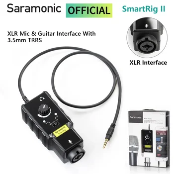  Saramonic SmartRig II Профессиональный Предусилитель аудиоинтерфейса микрофона и гитары, аудиоадаптер-микшер для устройств iPhone iPad Android