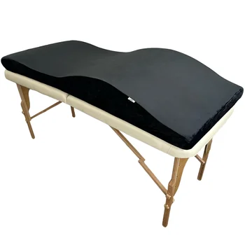  Топпер для массажной кровати XOLLOZ Curvy | Подушка для ресниц из пенопласта высокой плотности с Коротким Плюшевым салоном Soft Touch - Черный - 28 дюймов (71 см)