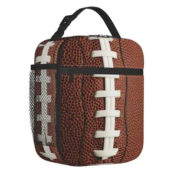  Сшитая футбольная изолированная сумка для ланча в стиле регби для кемпинга и путешествий, водонепроницаемый термоохладитель, коробка для Бенто для женщин и детей