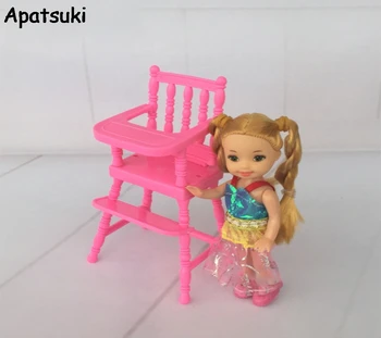 Аксессуары для миниатюрных кукол Пластиковый обеденный стул для куклы Келли 1/12 для детского игрового домика Модные игрушки для кукольного домика Рождественский подарок