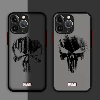  Чехол для Телефона с логотипом Marvel The Punisher для Apple iPhone 14 Plus 15 Pro Max 11 Pro 13 12 Mini XR 8 SE 7 XS MAX Противоударный Чехол