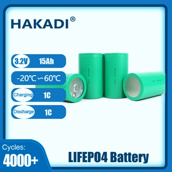  HAKADI 4680 Lifepo4 3,2 В 15Ah Оригинальный Фирменная Новинка Класс A BYD Батареи 1-8 шт. Для DIY Солнечный Источник Питания ИБП