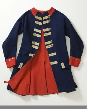  Мужской фрак эпохи регентства 18 века Темно-синее армейское пальто Военная форма Средневековая викторианская куртка Костюм на Хэллоуин