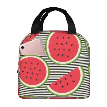  Переносная сумка для ланча с утолщенной изоляцией из алюминиевой фольги Watermelon 8,5x5x8 дюймов