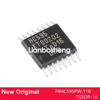  10 шт. новый оригинальный логический чип 74HC595PW, 118 TSSOP-16 с 8-битным выходным сдвиговым регистром