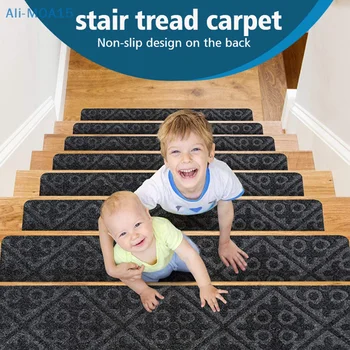  Самоклеящиеся коврики для лестницы, детская безопасность, нескользящий коврик для ступеньки лестницы, моющийся многоразовый коврик для защиты пола на лестнице, домашний декор