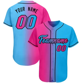  Изготовленная на заказ бейсбольная майка, Персонализированная градиентная рубашка с названием команды и номером, Тренировочная рубашка для игры в софтбол Студенческой лиги для мужчин