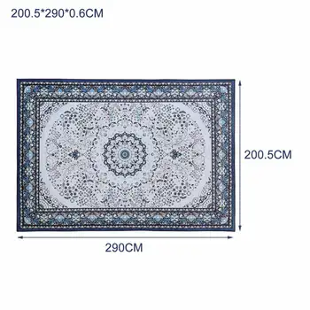  большой напольный ковер 1,2 м 1.7 м для спальни темно-синий с ультрамягким принтом традиционный персидский ковер