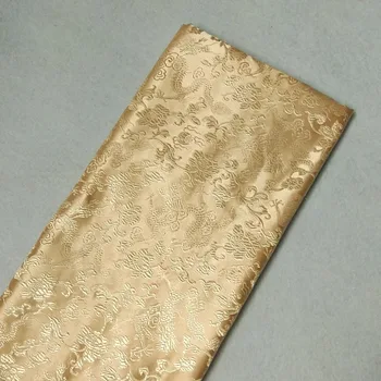  ширина 72 см Королевское Шампанское Золотой Дракон Жаккардовая одежда Платье Костюм Животное лоскутная ткань Материал для обивки Мебели