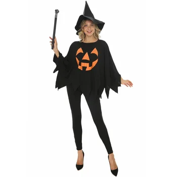  Костюмы на Хэллоуин для женщин, страшный костюм волшебницы-ведьмы с остроконечной шляпой, косплей, карнавальная вечеринка для взрослых, маскарадные костюмы