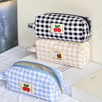  Тканевый пенал Портативная Корейская версия Большой емкости Милые сумки для хранения Прямоугольная сумка для хранения Студенческая