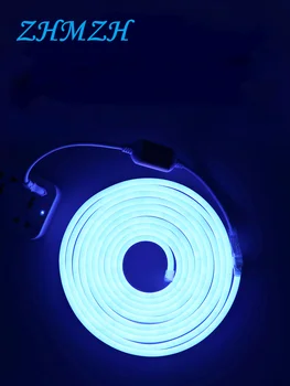  1 м неоновая световая лента 220 В RGB, лампа с логотипом DIY, супер яркая, без темных областей, гибкая, водонепроницаемая, с вилкой ЕС, наружное освещение