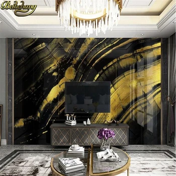  beibehang на заказ, черное золото, оформление бизнес-отеля, 3D обои, стены, клубное сусальное золото, имитация мрамора, обои
