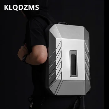  KLQDZMS Мужской рюкзак, высококачественный футляр для ПК, деловая сумка для ноутбука, женская сумка на плечо со светодиодной подсветкой, USB-зарядка, дорожные рюкзаки