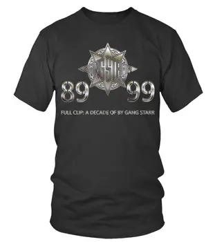  Хлопковая футболка классического покроя унисекс в полном комплекте: концерт десятилетия Gang Starr