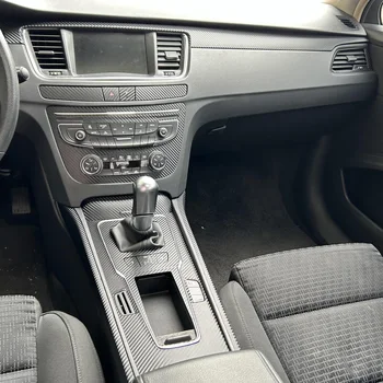  Для Peugeot 508 2011-2017 Внутренняя Центральная панель управления Дверная ручка 3D/5D Наклейки из углеродного волокна, наклейки для стайлинга автомобилей, аксессуары