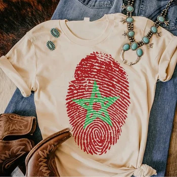  Maroc Morocco футболка женская аниме Y2K футболка женская уличная одежда 2000-х дизайнерская одежда
