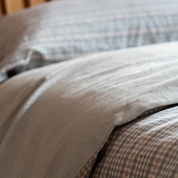  Классические комплекты постельного белья из 4шт для дома, Высококачественное хлопчатобумажное стеганое одеяло + Плоская простыня + Наволочка размера 