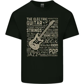  Гитара Word Art Guitarist Electric Acoustic Мужская хлопковая футболка