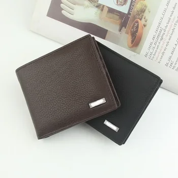  Мужской кожаный короткий кошелек для документов с несколькими картами, зажим для денег на молнии, модный портативный зажим для карт большой емкости, внешняя торговля.
