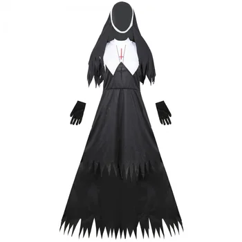  S-XL Новый костюм Зомби-монахини на Хэллоуин для взрослых, Маскарадная форма для вечеринок Вампиров