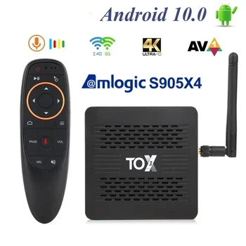  2024 Новый TOX3 Smart TV Android 11,0 4GB32GB Amlogic S905X4 4K Медиаплеер Wifi 1000M Поддержка Dolby Atmos Аудио Телеприставка
