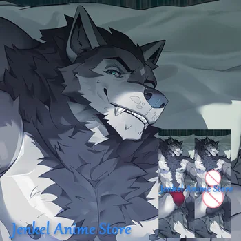  Наволочка из аниме Дакимакура Ардекс Волк в натуральную величину с двусторонним принтом для тела, Наволочка для подушки