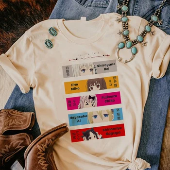  Kaguya Sama Love Is War Миюки Шиномия Фудзивара футболка женская дизайнерская футболка с комиксами для девочек, одежда из манги и аниме