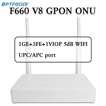  OPTFOCUS Совершенно Новый ZTE F660 V8 ONU1GE 3FE 1POTS 1USB 5dB WiFi GPON ONT Бесплатная Доставка
